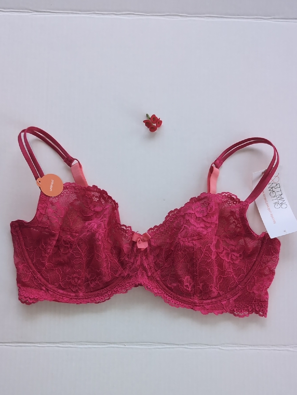Gilligan & O'Malley New Lace Underwire Bra in Fuchsia Size 38D
